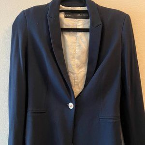Zara slim casual navy blazer size XS
